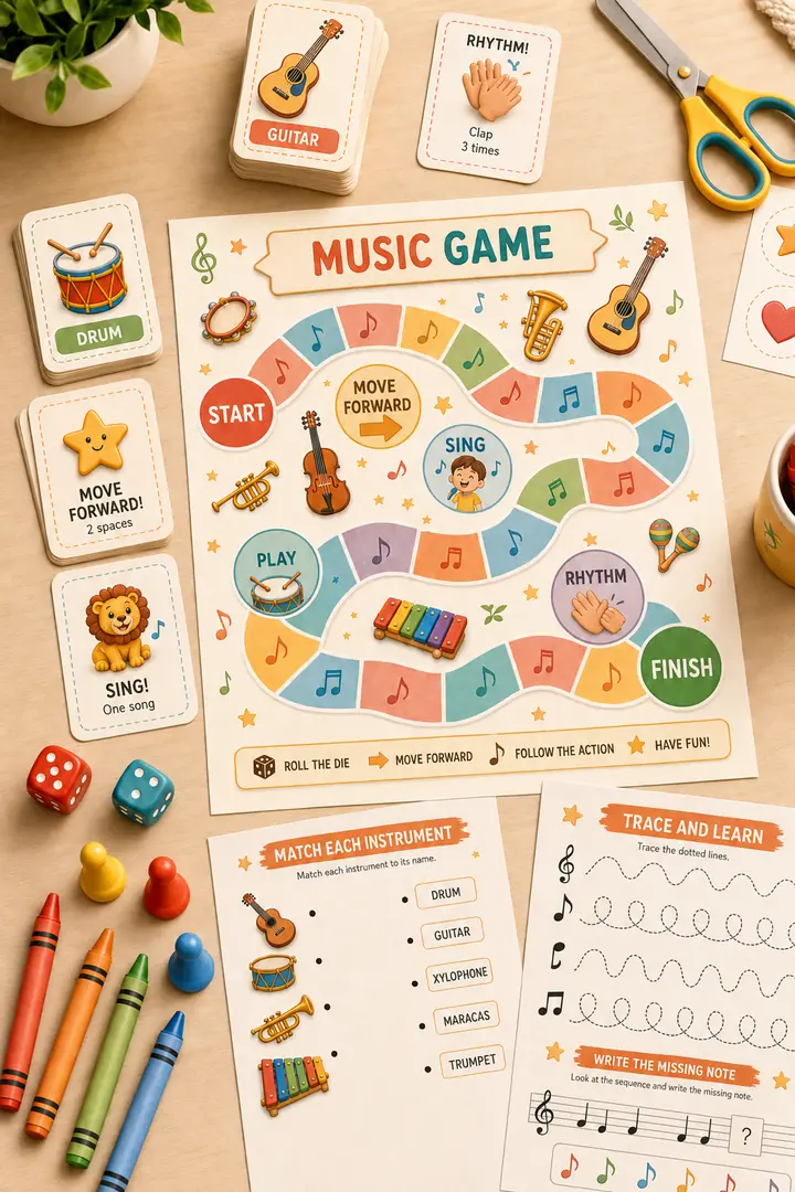 Preview of printable music material 4
